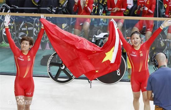 钟天使宫金杰中国女子自行车破纪录夺冠全程视频 中国队奥运自行车首金