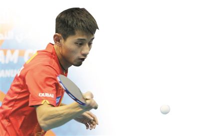 张继科在比赛中