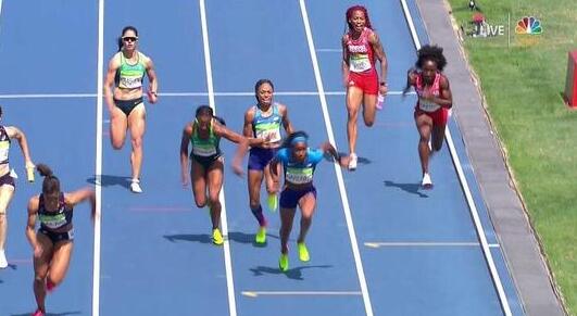 女子4X100米接力美国重赛晋级 中国遭淘汰