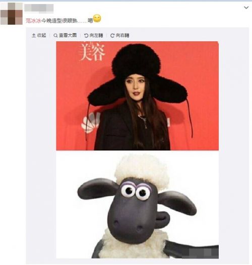 Vogue11周年慶范冰冰造型引熱議 網友：像“笑笑羊”