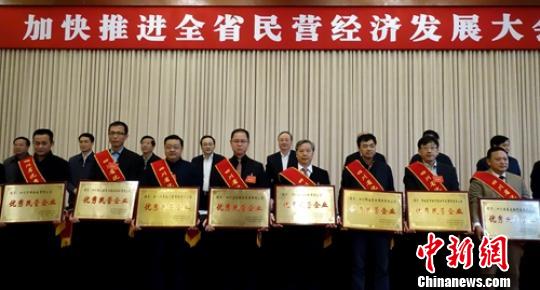 优秀民营企业获表彰。　刘忠俊 摄