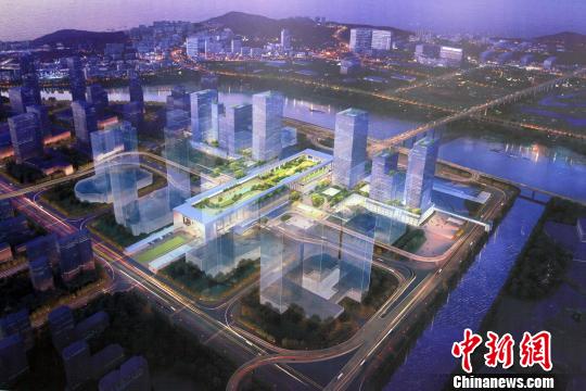 横琴口岸及综合交通枢纽全景效果图 陆绍龙 摄