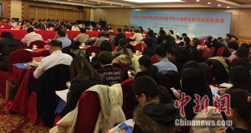 “特色小镇培育建设座谈会暨特色小镇建设系列活动发布会”12月16日在北京召开。 中新网 程春雨 摄