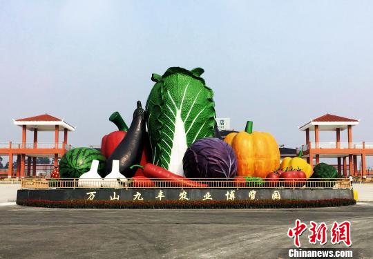 在资源枯竭，寻求替代产业的过程中，万山把“旅游+”作为转型发展的战略着力点。图为万山九丰农业博览园游览。　杨云 摄