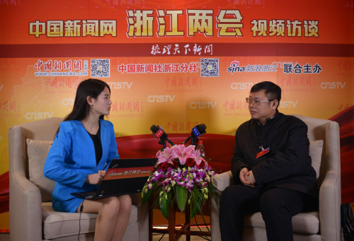 浙江省政协委员、洁丽雅集团董事长石磊（王钢摄）