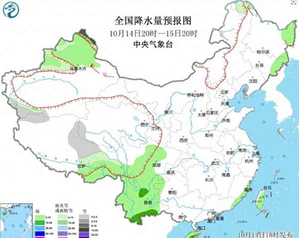 央视未来七天全国降水预报图—未来七天中央天气预报的降水量