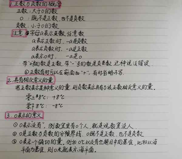 初一數學筆記整理大全(初一數學筆記整理大全免費)