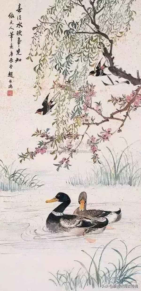 惠崇春江晚景图片—惠崇春江晚景图片 配图