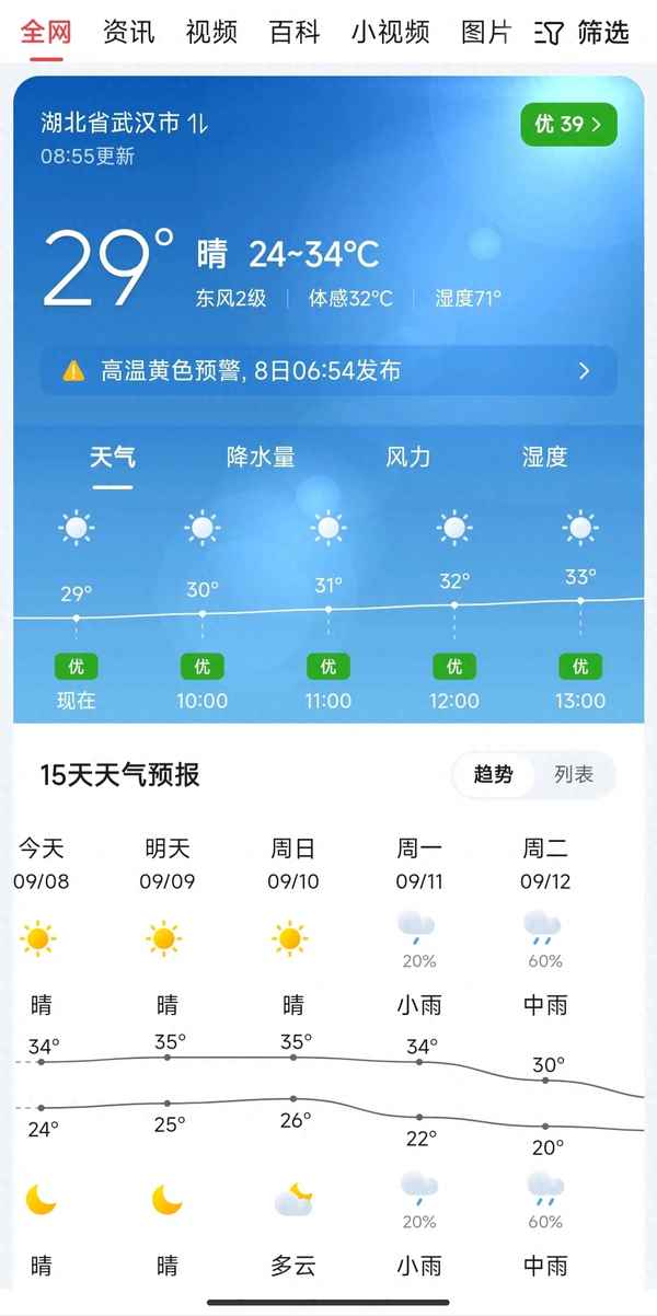 武漢精準天氣10天_武漢近15天天氣