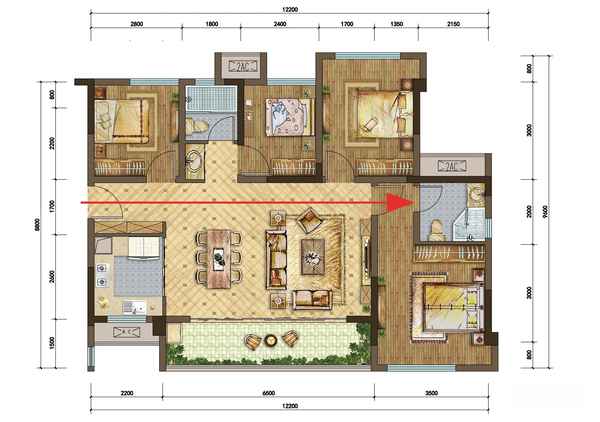 正对大门玄关效果图—正对大门玄关效果图 鞋柜