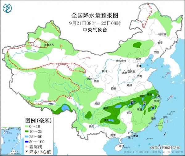 未来7天全国降雨分布图,全国未来一周降雨分布图