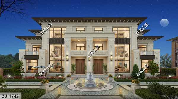 双拼三层别墅设计效果图—双拼三层别墅设计效果图片大全