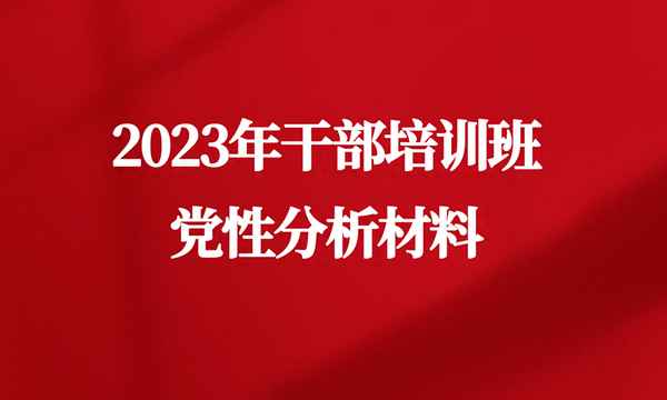 個人黨性分析材料2023最新_個人黨性分析材料2023最新紀檢