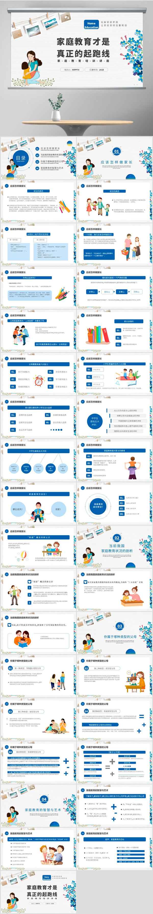 家庭教育ppt—家庭教育PPT模版