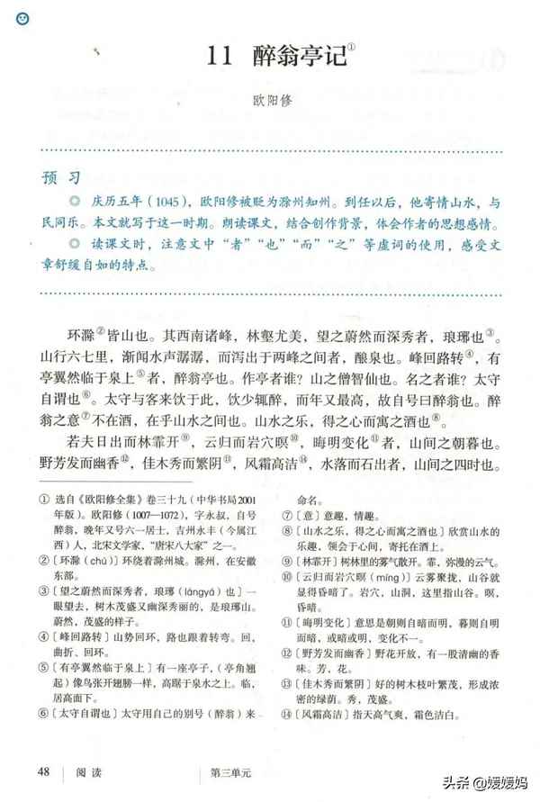 醉翁亭記部編教案(醉翁亭記教案設計第一課時)