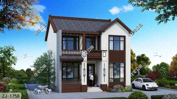 农村自建房100张图片,新型农村一层平房