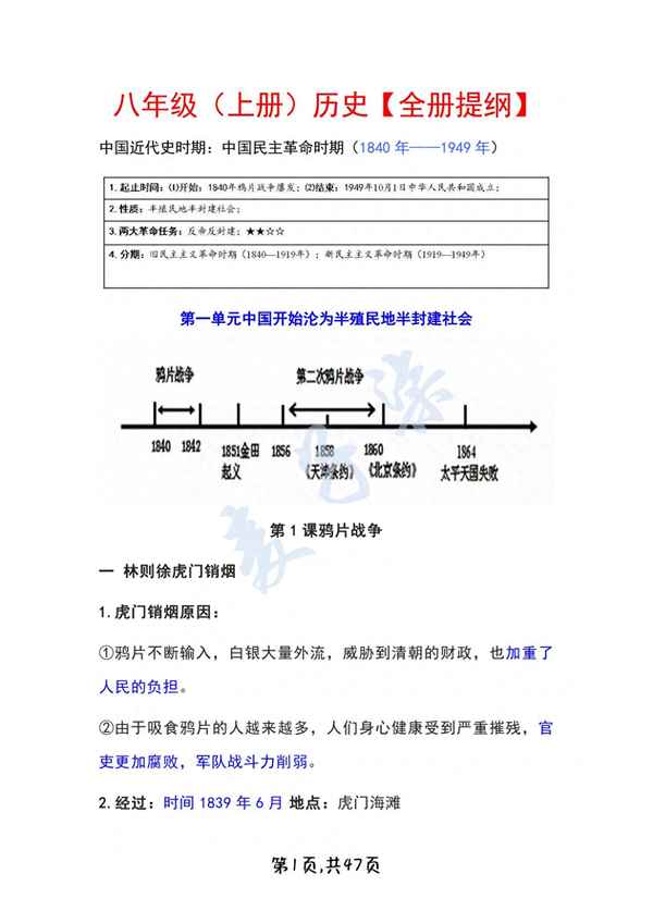 九年級全一冊歷史提綱(9年級歷史提綱)