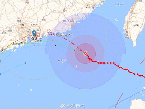 山竹台风对深圳的影响、山竹台风深圳多少级风力