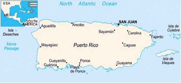 波多黎各地理位置、波多黎各地图位于哪里