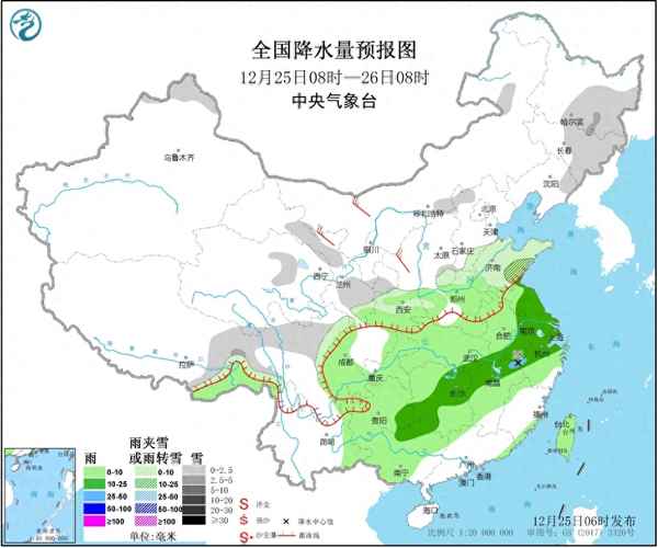 12月25日全国天气预报、中国新闻12月25日天气预报