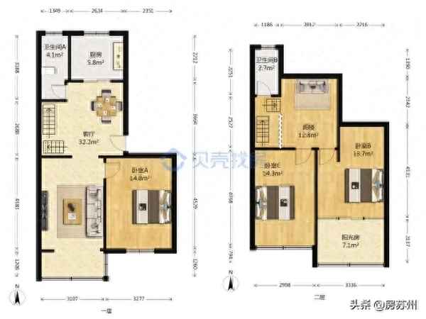 苏州复式公寓房价格、60平上下两层loft装修