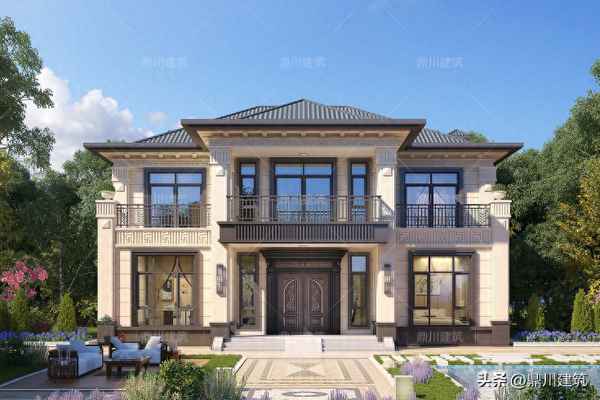 现代二层中式别墅图片(现代二层极简风格别墅设计图)