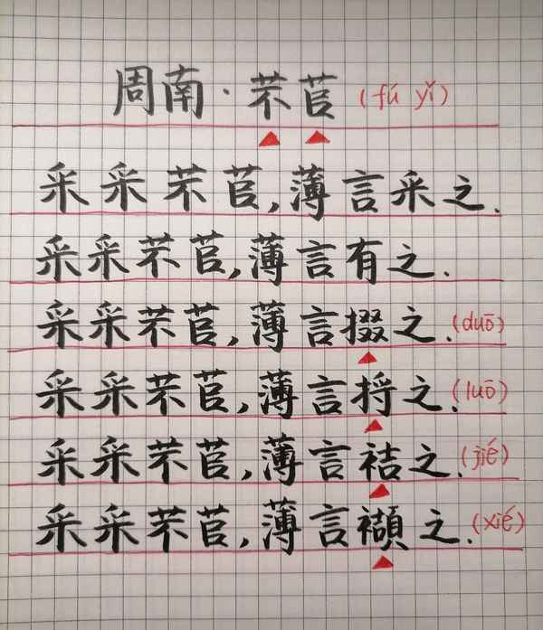 芣苢诗经原文拼音和解析—芣苢古诗拼音版