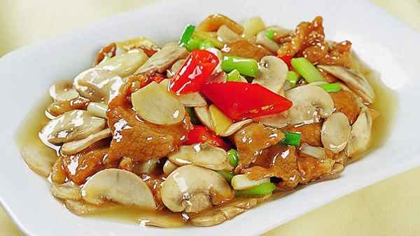 肉片炒蘑菇的做法_肉片炒蘑菇的家常做法大全家常