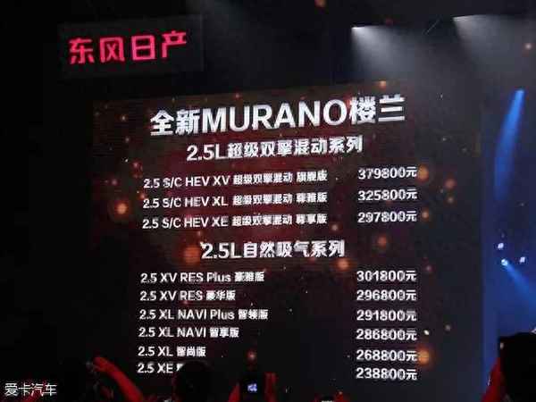 尼桑樓蘭油電混動報價-尼桑murand樓蘭報價