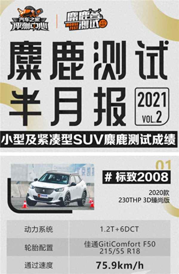 麋鹿測試好的轎車排名;麋鹿測試前十