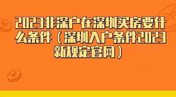 深圳買車條件2023新規定;深圳買車條件2023新規定是什么