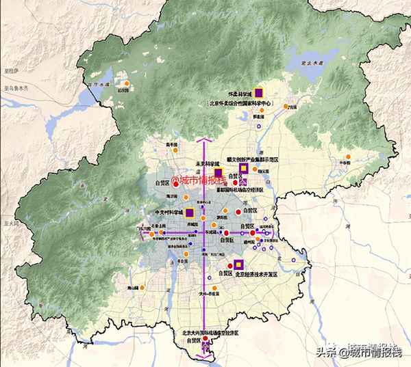 北京三城一区规划图,北京三城一区指的是什么