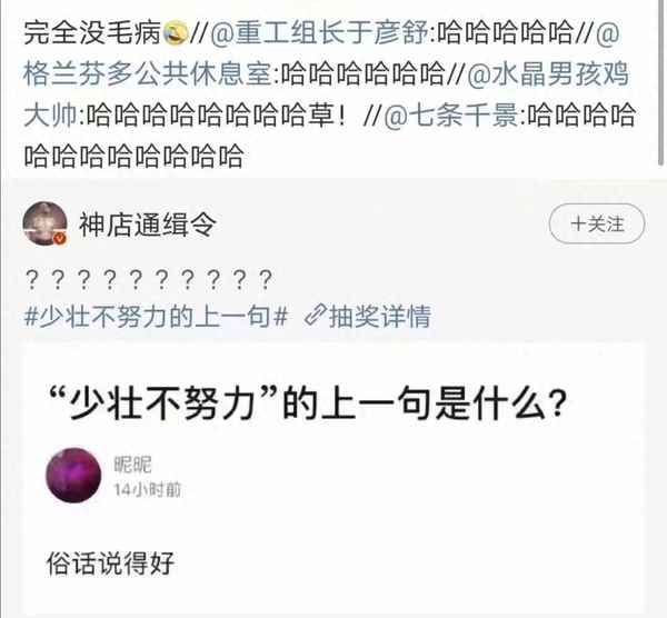 少壮不努力后半句搞笑、少壮不努力的后面一句