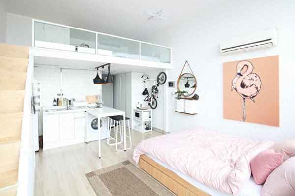 22平米loft单身公寓的效果—福州22平loft公寓