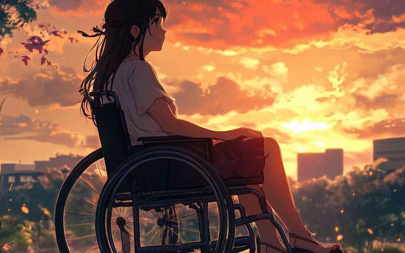 《轮椅上你的星光逆渡成河》