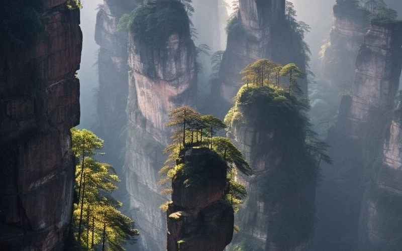 张家界旅游区在湖南,风景迷人的自然景观区 张家界旅游区在湖南,风景迷人的自然景观区