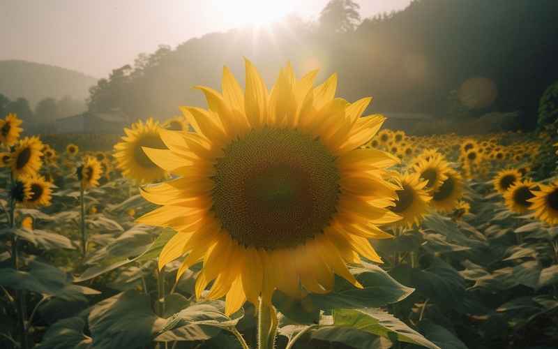 逆光盛开的向阳花 逆光盛开的向阳花