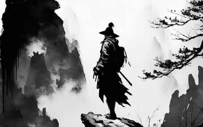 霜锋归鞘终无悔，暗影江湖侠骨存