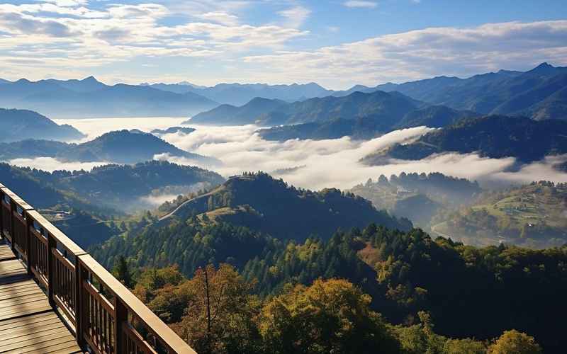 台湾阿里山与日月潭的绝美风光