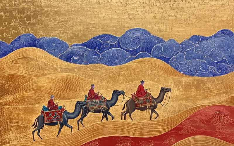 瀚海霓裳录：丝路驼铃与敦煌秘卷