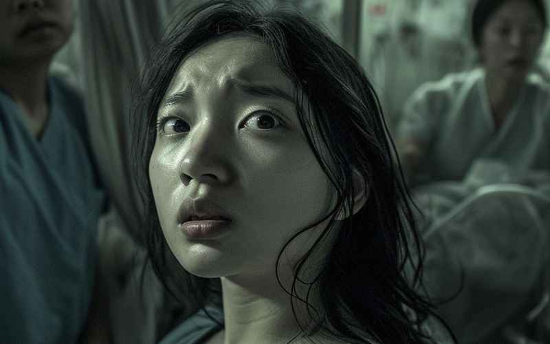 以电视剧生孩子场景为核心，展现产房内紧张与温情交织的氛围，突出母亲的坚韧、医护人员的专业以及新生儿降临的希望，画面兼具纪实感与情感张力