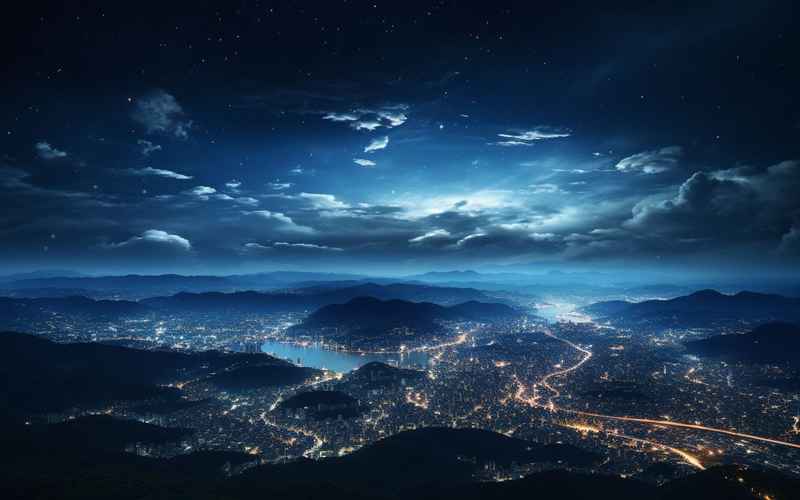 《夜空下的山城》