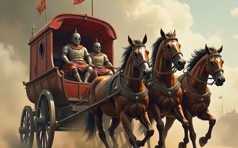 古代的汽車—古代的汽車和現在的汽車對比(畫畫)