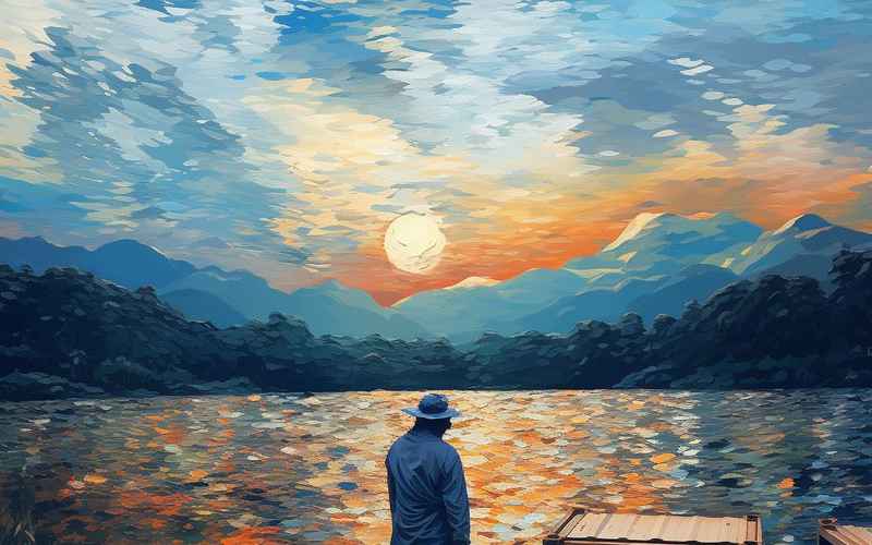 《男人的詩行 在山間漫步 海邊凝視 山峰書寫 畫中漫游》