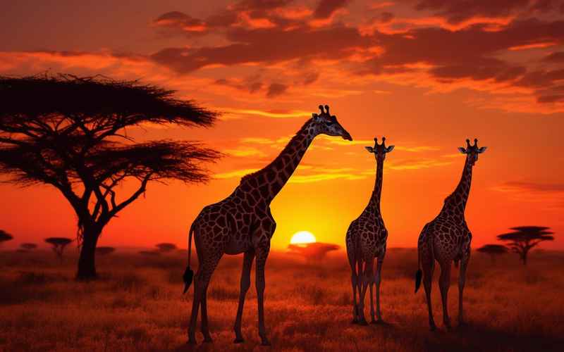 非洲草原长颈鹿奇观旅程 非洲草原长颈鹿奇观旅程