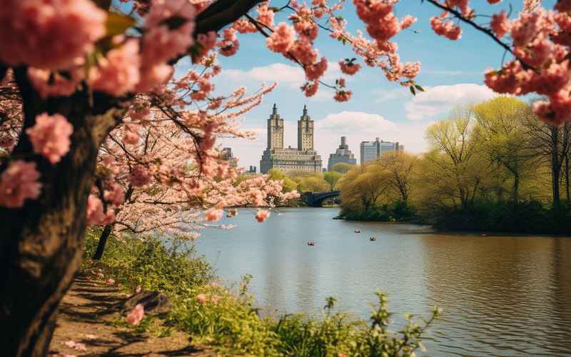 花开四月，景色宜人