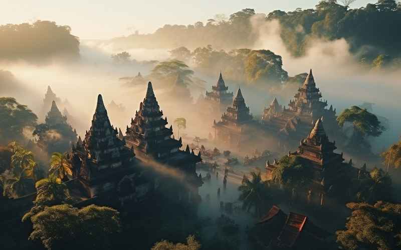 印尼日惹，自然与人文交融