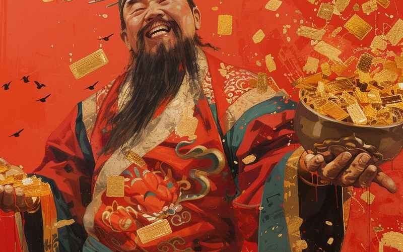天降鸿运财神爷赐福人间缘