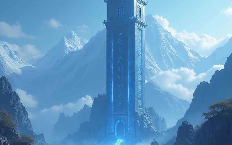 风景秀丽的云南茅山大理石碑