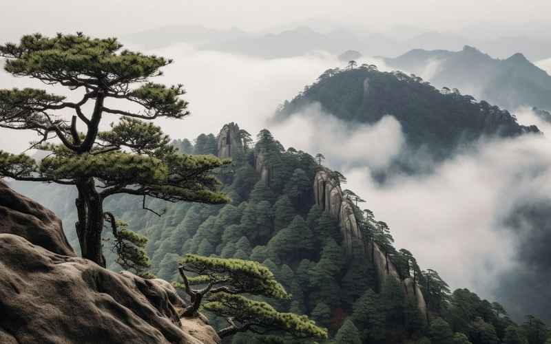 本溪江山云海松：飞来石沙溪河景点大全集